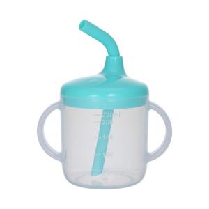 Trẻ sơ sinh cốc học tập tính năng 220ml Công suất Cốc uống nước chống rò rỉ nắp và nhẹ nhàng rơm cho nhà hàng ngày