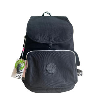 kipling Black herringbone City Pack L Backpack(1 free monkey pendant)