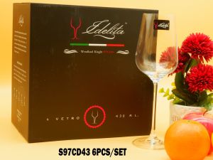 IDELITA 430ml Machine blown luxury unique wine crystal red wine glasses (1PC/6PCS SET) CB S97CD43❣️