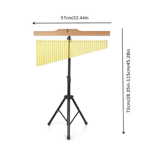 25 Note 36 Note Chime With Tripod Stand Single Row Metal Bar Chimes Wind Bell Percussion Music Instrument With Cymbals