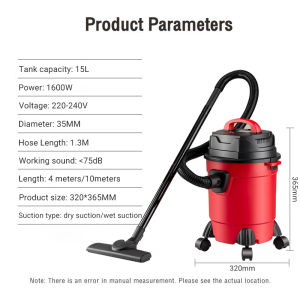 Vacuum Cleaner Heavy Duty Stainless Steel 1800W/18L 3 In 1 Dry&Wet Vacuum Cleaner Blower Dust mite powerful motor