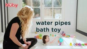 Nuby Wacky Waterworks Pipes Bath Toy - Baby Bathtub Toy with Interactive Features for Cognitive Development