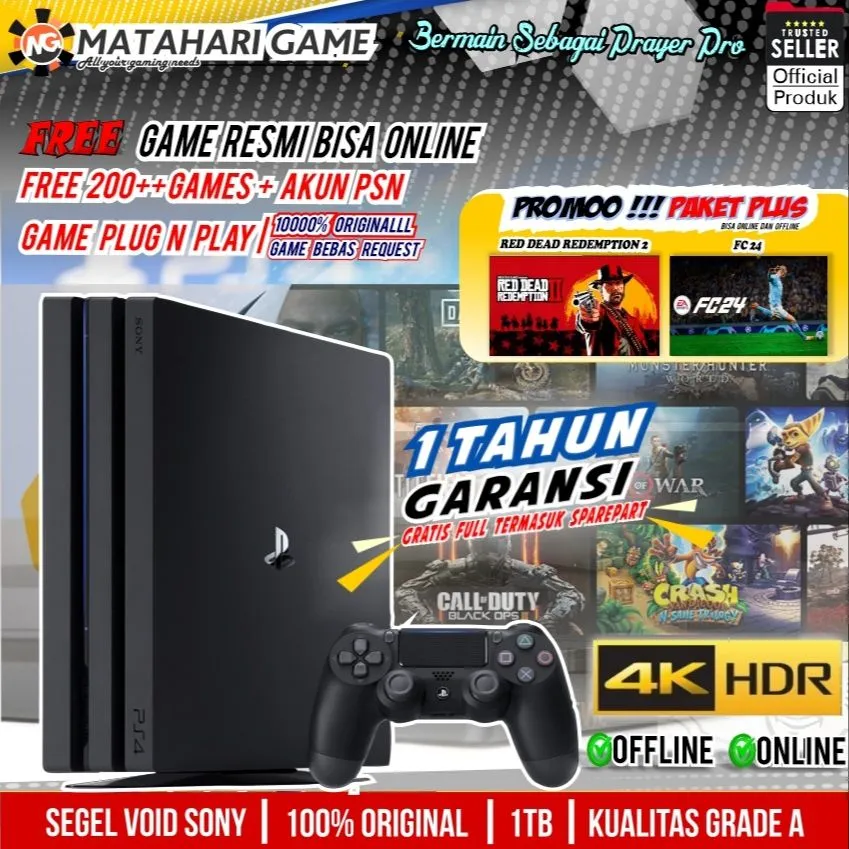 PS4 PRO 】PS4 SONY Playstation PRO 1TB Original 1000Gb Bonus