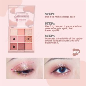 9 in 1 Eyeshadow Palette High Pigment Make Up Eye shadow Beauty Glazed Eyeshadow S4009