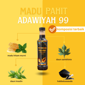 MADU ADAWIYAH99 MADU HITAM PAHIT ORIGINAL ATASI DIABETES DAN MASALAH PADA LAMBUNG TINGKATKAN STAMINA