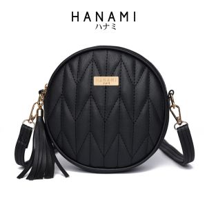 HANAMI Tas Selempang Wanita Kulit Youra Hitam Cantik Branded Simple Premium Kekinian Mewah TA1053B5