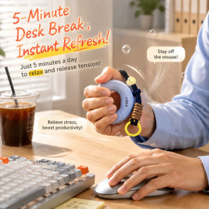 Silicone Hand Grip Stress Relief Dual Resistance Exercise Ring for Relaxation