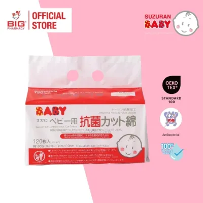 Suzuran Baby Antibacterial Cotton 120 pcs