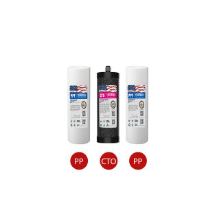 TROUWIDS เครื่องกรองน้ำ 6 ขั้นตอน รุ่นธรรมดา เครื่องกรองน้ำพร้อมไส้กรอง และอุปกรณ์ติดตั้ง