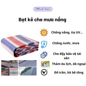 Bạt kẻ xây dựng khổ 38M x20M dài  -Bạt kẻ sọc che mưa nắng lót bê tông đổ trần nhà -Khổ ngang 3.8M