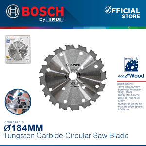 BOSCHTungsten Carbide Circular Saw Blade Wheel 7 1/4" - 10" Inch CoolteQ Eco for Wood Cutting Disc - BAX