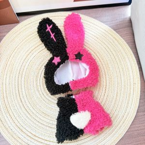 NAM การ์ตูนกระต่าย บอดี้สูทตุ๊กตา สัตว์น่ารักๆ หูยาวหู เสื้อผ้าตุ๊กตากำมะหยี่17ซม. ชุดของเล่นสำหรับเด็ก งานทำมือ นั่งสบายๆเวลาผ้า อุปกรณ์ตุ๊กตาผ้าฝ้าย