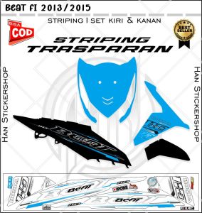 Cod Striping Variasi Sticker Trasparan Beat Fi 2013-2015  Striping Variasi Dengan Desain 110 Simpel