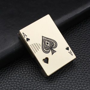 DD1 Jet Flame Lighter Creative Model Playing Card Metal Sliding On with LED Light  Refillable Gas
