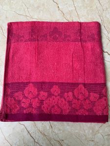 Handuk Mandi Dewasa Besar Lis Bunga Warna Cerah 70x110cm