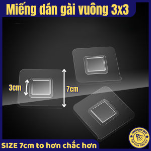 Miếng dán gài vuông 3x3 trong suốt 7cm thay thế tiện lợi và thẩm mỹ cho việc gắn kết và trang trí