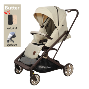 MISUTA รถเข็นเด็ก กว้างและขยายที่นั่งหมุน 360° กรอบอลูมิเนียมอัลลอยด์ 2 ทาง มีของแถม