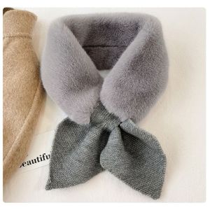 ROLL Solid Color Windproof Women Autumn Winter Knitted Wool Scarf Thicken Warm Neck Guard Scarves