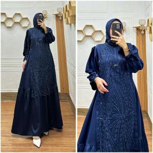NEW - BRILLIA DRESS BRUKAT BUSUI FRIENDLY DRESS KONDANGAN GAMIS BRUKAT TERBARU GAUN KONDANGAN WANITA