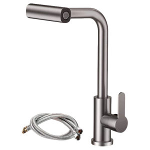 [SG Stock]Kitchen Faucet Pull Out Rebound 3 Modes Waterfall Tap Stainless Steel Sink Mixer Tap For Kitchen