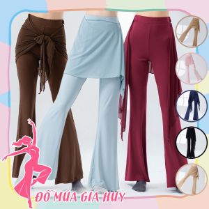 Quần múa cổ trang Trung Hoa ống loe quần múa đương đại tà cột giả váy mặc nhiều kiểu MQ45