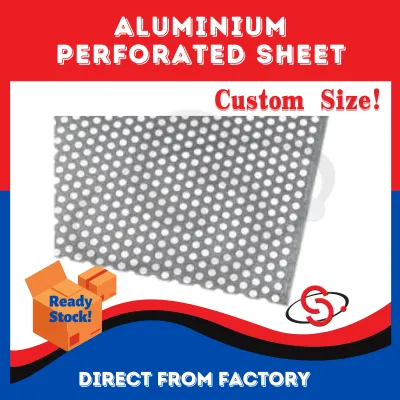 SCM Aluminium 1100 Perforated Sheet Aluminium Mesh Filter Plat Alu Lubang 304 不锈钢穿孔板 DIY Custom Size