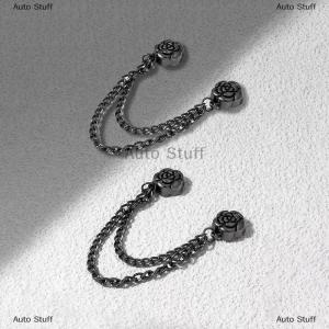 [COD] Auto Stuff คลิปหนีบเสื้อผ้าแม่เหล็กอเนกประสงค์2ชิ้นพร้อมกระดุมโลหะแบบห่วงหนีบผ้าพันคอกางเกงขาหนีบติดด้วยแม่เหล็ก