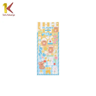 Satu Keluarga Sticker Waterproof Kartun Bear Rabbit Hologram C1107 Stiker Motif Cute Decoration
