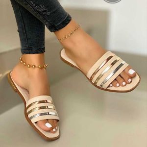 WomenS Summer 2025 New Soft Sole Flat Roman Beach Sandals Summer Plus Size WomenS Shoes 35-43