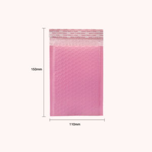 🔥Hutyet👍 1pc Pink&Black Bubble Mailer Pouch with Sticky Seal Wrap Waterproof Packaging for Courier Cards Books etc Bubble Bag
