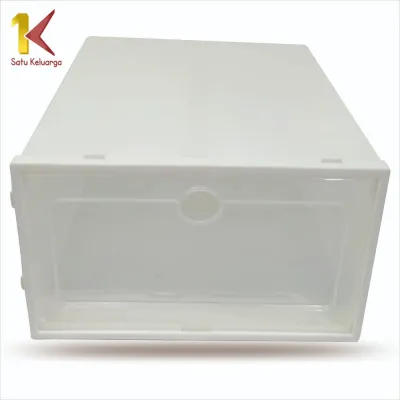 Satu Keluarga Kotak Sepatu C158 Kotak Sepatu Lipat Transparan Tebal Shoes Storage Box Organizer