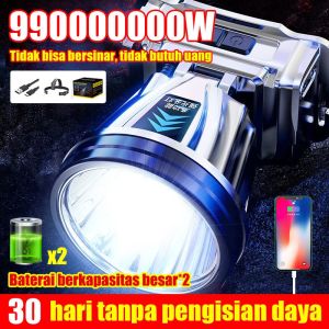 【Terjamin】LED Headlamp 500Watt Penerangan terus menerus selama 800 jam senter super terang lampu depan luar yang kuat lampu depan tahan air sensor gerak senter berkemah senter kepala super terang Iradiasi 30000m