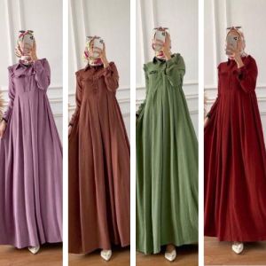 PROMO GAMIS MOLA BAHAN CRINKLE AIRFLOW WANITA DEWASA TERBARU KEKINIAN / GAMIS  VIRAL DRESS MUSLIM TERBARU 2023