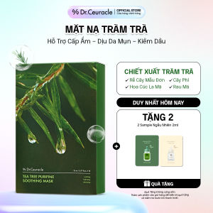[Hộp 10 Miếng] Mặt Nạ Tràm Trà Kiểm Soát Dầu Mụn Dịu Da Dr.Ceuracle Tea Tree Purifine Soothing Mask
