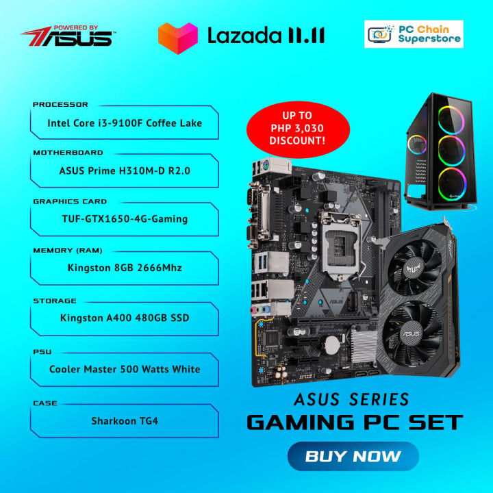 Powered by ASUS Budget Gaming Package -- Intel i3-9100F Processor / ASUS  PRIME H310M-D R2.