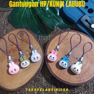 Tali Gantungan Hp Labubu MAnik Simpel- Charm Gantungan Hp Manik Labubu- Phone Strap Hp Labubu Doll