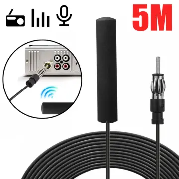Fancasee Universal FM Antenna Dipole 75 Ohm F Male Push On Plug Coax Coaxial Cable Antenna With