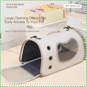 Cat Cage Anti-collision Lightweight Cat Litter Fall Prevention Adjustable Straps Fashion Portable