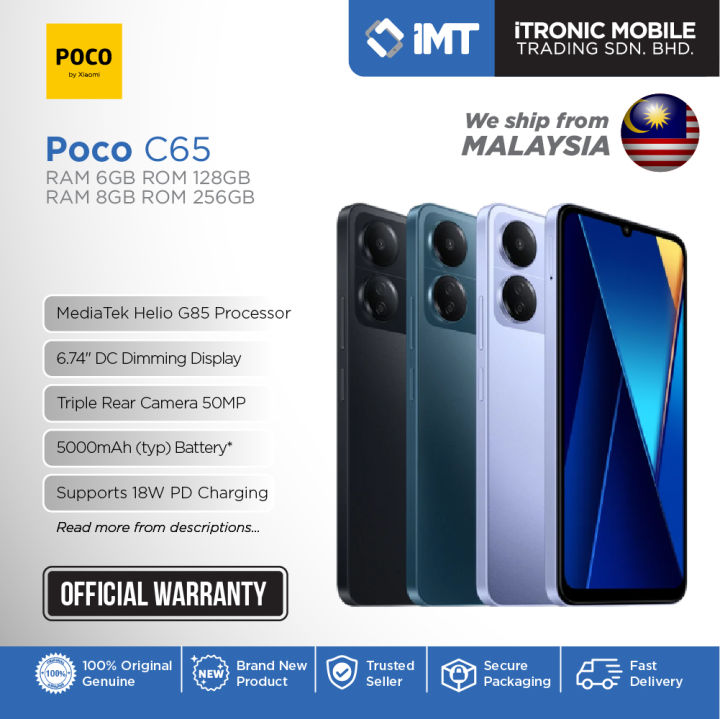 Poco C65 Smartphone | MediaTek Helio G85 | 6.74