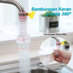 Sambungan Keran Air Saringan Wastafel Cuci Piring Filter Penyaring Kipas Kran Air Aerator Fleksibel