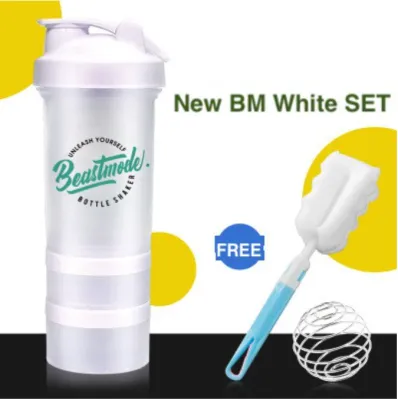 (SG SELLER) BEASTMODE BPA FREE Stackable Protein Shaker Water Gym Sports Bottle
