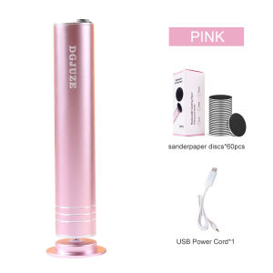 DGJUZE เครื่องบดเล็บเท้าขจัดหนังด้านเท้าไฟฟ้าแบบชาร์จไฟได้สำหรับผู้หญิงผิวหนังที่ตายแล้วขัดส้นเท้าสำหรับอุปกรณ์จัดเอกสารเท้าพร้อมดิสก์กระดาษทรายอะไหล่60ชิ้น