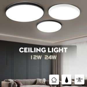 Ultra Thin LED Ceiling Lamp Ceiling Light Modern Panel Light 12W 24W Bedroom Kitchen Surface Mount