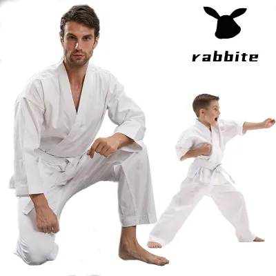 Rabbite Child Adult Karate Uniform Suit WTF Taekwondo Kick Boxing Mma Karate Martial Art Uniform