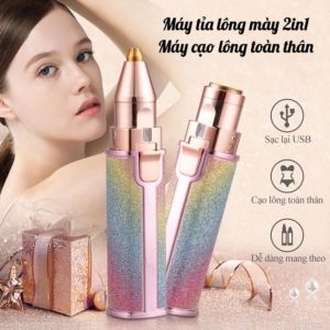 Máy Cạo Lông Toàn Thân Mini 2in1 Sạc USB – Máy Tỉa Lông Mày Không Đau Rát Cho Nữ