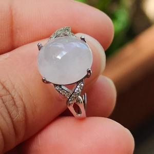 Metal & Water -  Natural Jadeite Ring - Clarity Amplifier (Sku: s925ring35)