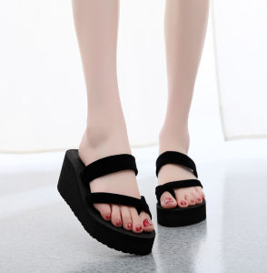 [Free Shipping] Womens Slippers Womens Shoes Womens Sandals Womens Flip-Flops Womens Thick-Soled Casual Beach Sandals Summer Womens Fashion Outdoor Wear EVA