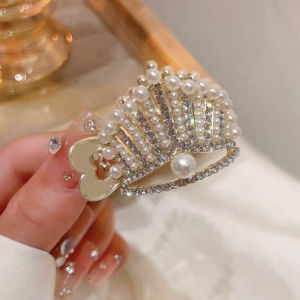 La jadore กิ๊บหนีบผม กิ๊บติดผมมงกุฎประดับด้วยเพชรมุข สวยๆ สไตล์เกาหลี