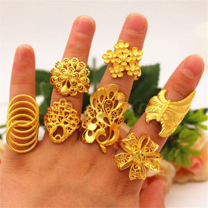 XT Jewellery Korea 24k Peacock Ring Gold Plated Adjustable Peacock Ring
