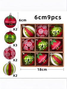 ตกแต่งคริสต์มาส พลาสติก ลูกบอลคริสต์มาส ทาสี ตกแต่ง เอกลักษณ์ โปร่งใส ชุบด้วยไฟฟ้า สวยงาม